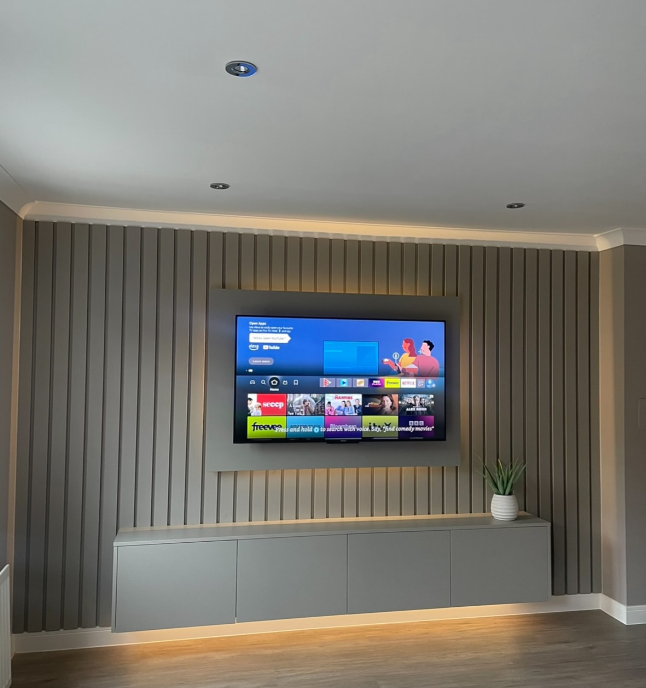 Modern fitted kitchen with bespoke cabinetry